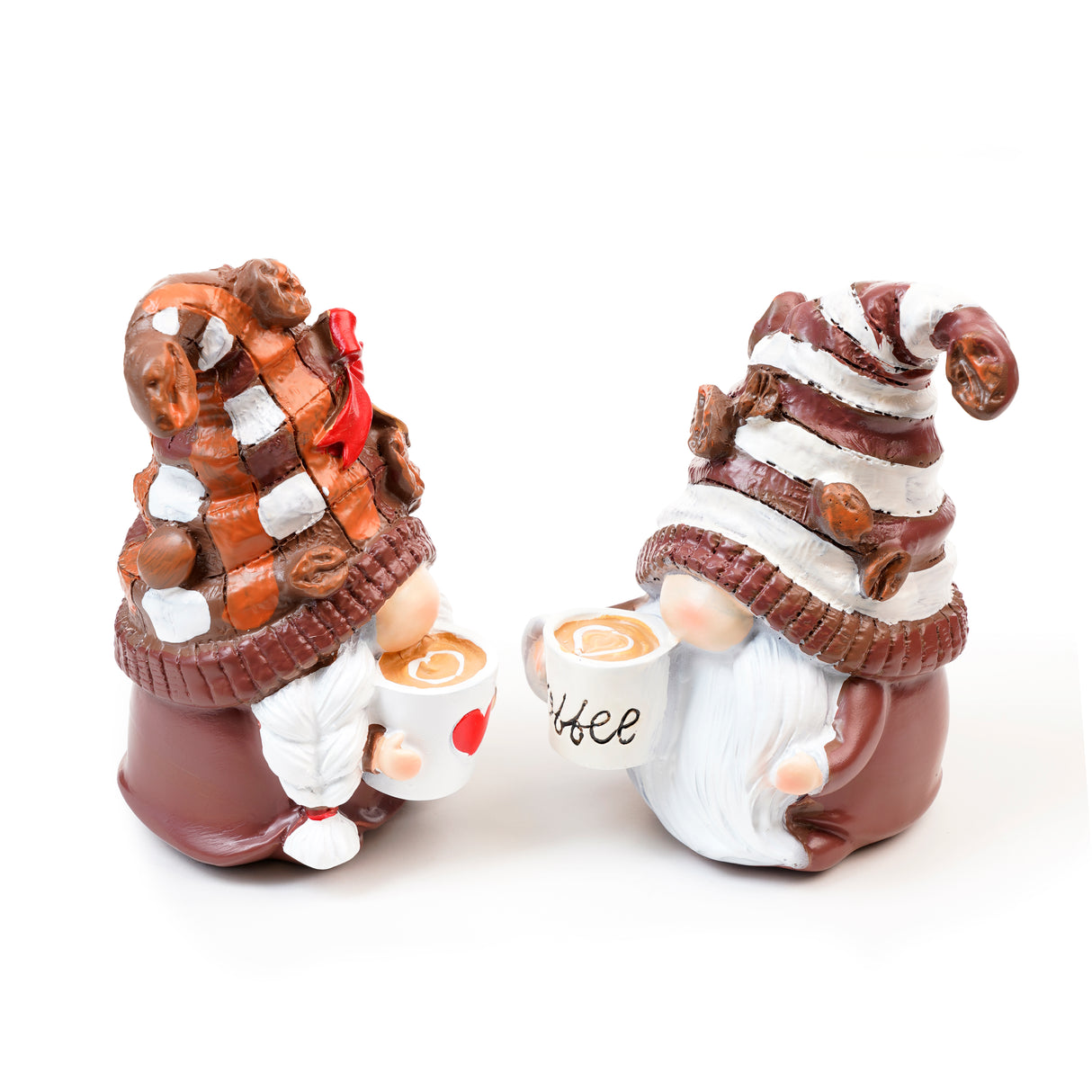 Gartenzwerg mit Kaffeefiguren