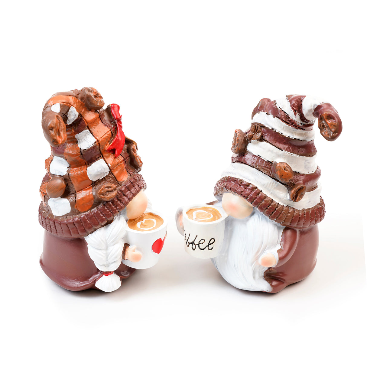 Gartenzwerg mit Kaffeefiguren