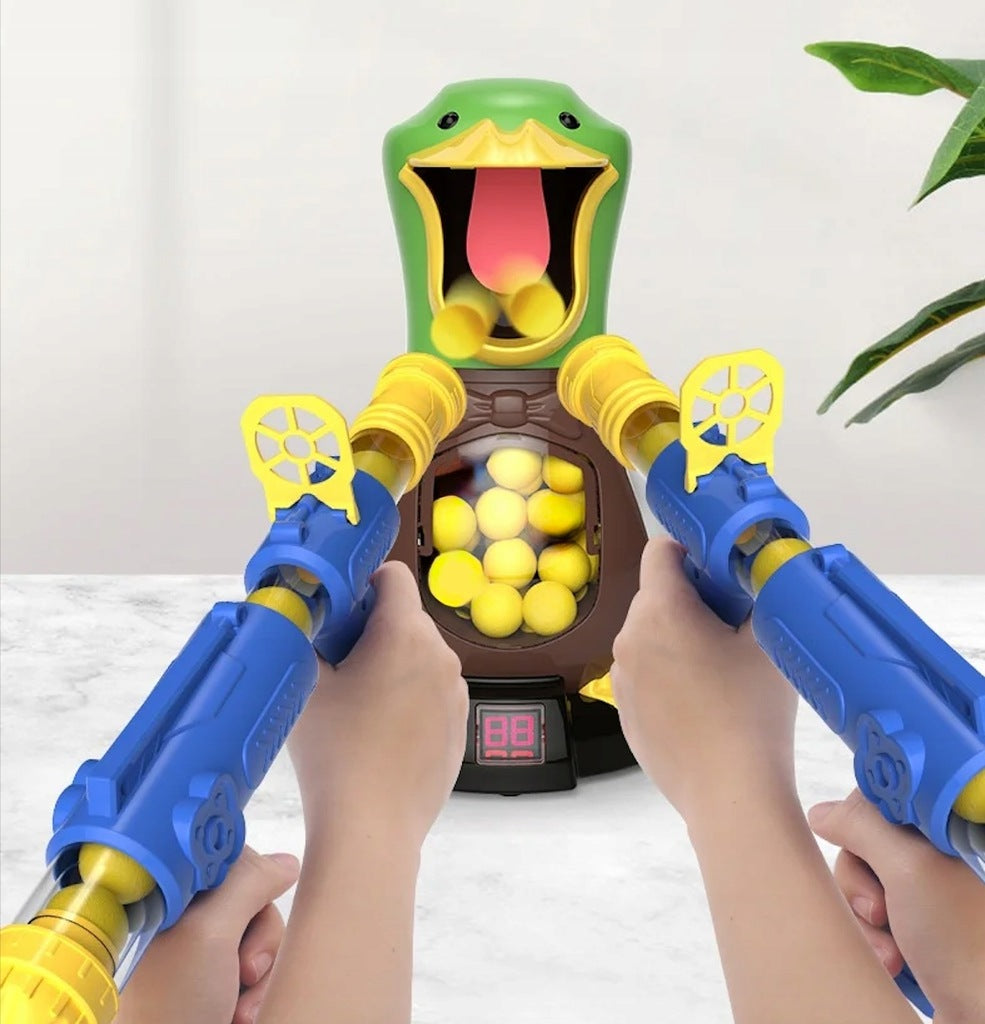 Zielschießen mit hungrigen Enten