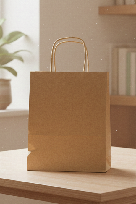 Papiertüten mit gedrehtem Griff