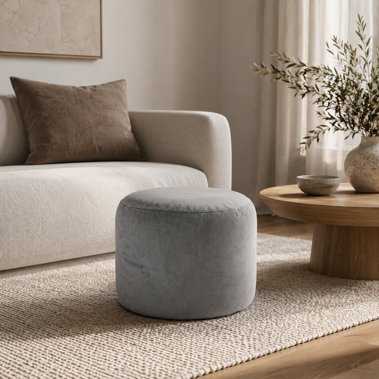 Sitzhocker Rund Fußhocker VELVET Verschiedene Farben