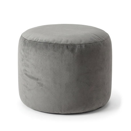 Sitzhocker Rund Fußhocker VELVET Verschiedene Farben Melange Grau