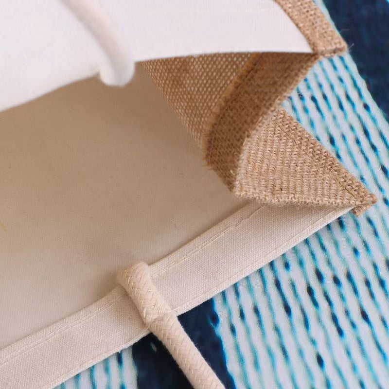 Braun-weiße Jutetasche 320x210x130mm