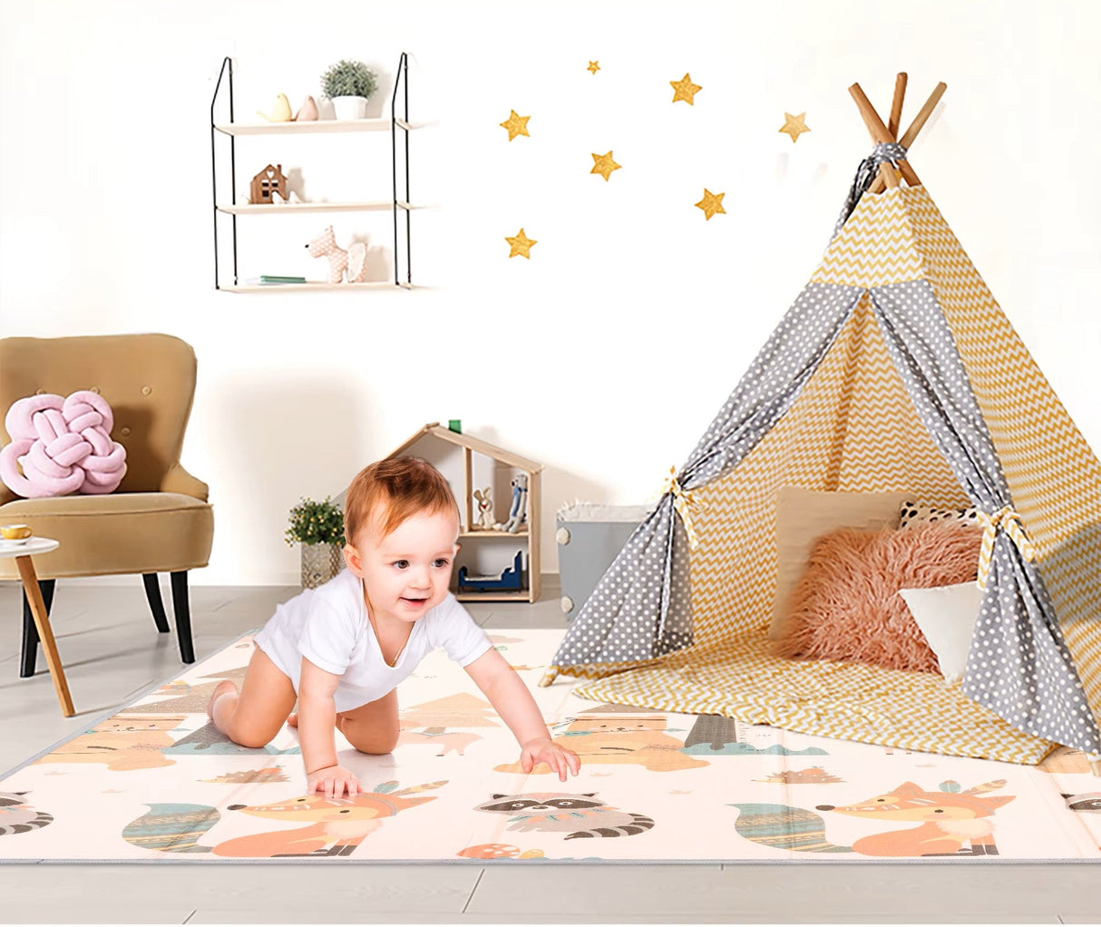 Faltbare XPE-Lernmatte 180×120 cm