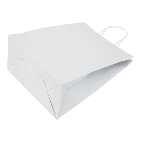 Papiertragetasche 240x100x340mm mit Premium-Drehgriff - WEISS