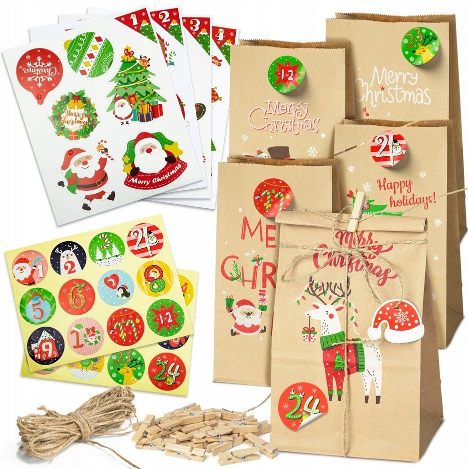 Adventskalender-Taschenset mit Zubehör