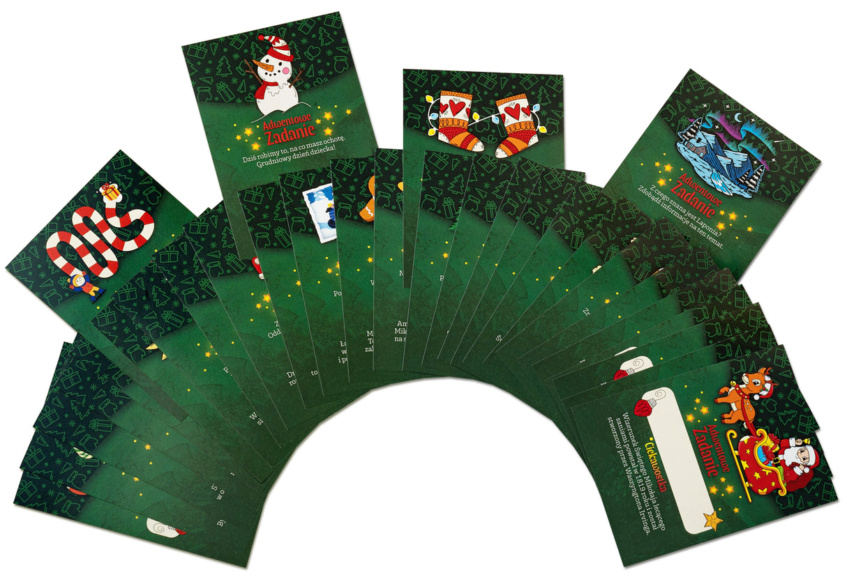 Adventskalender-Karten 30 Stk. INTERESSANTE AUFGABEN