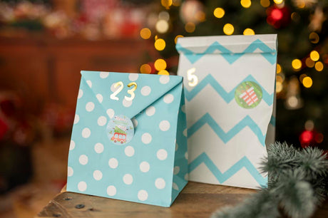 Adventskalender Blaue Tüten 24St.