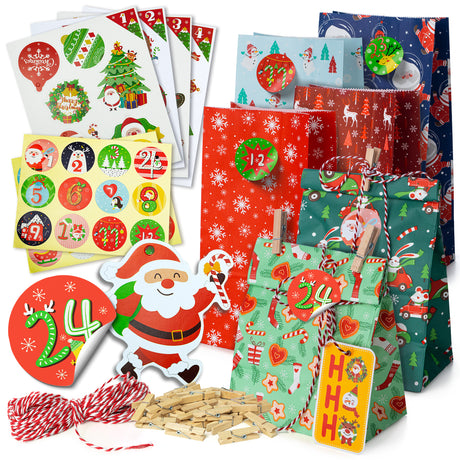 Adventskalender-Taschenset mit Zubehör