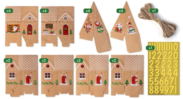 3D-Box Adventskalender Haus