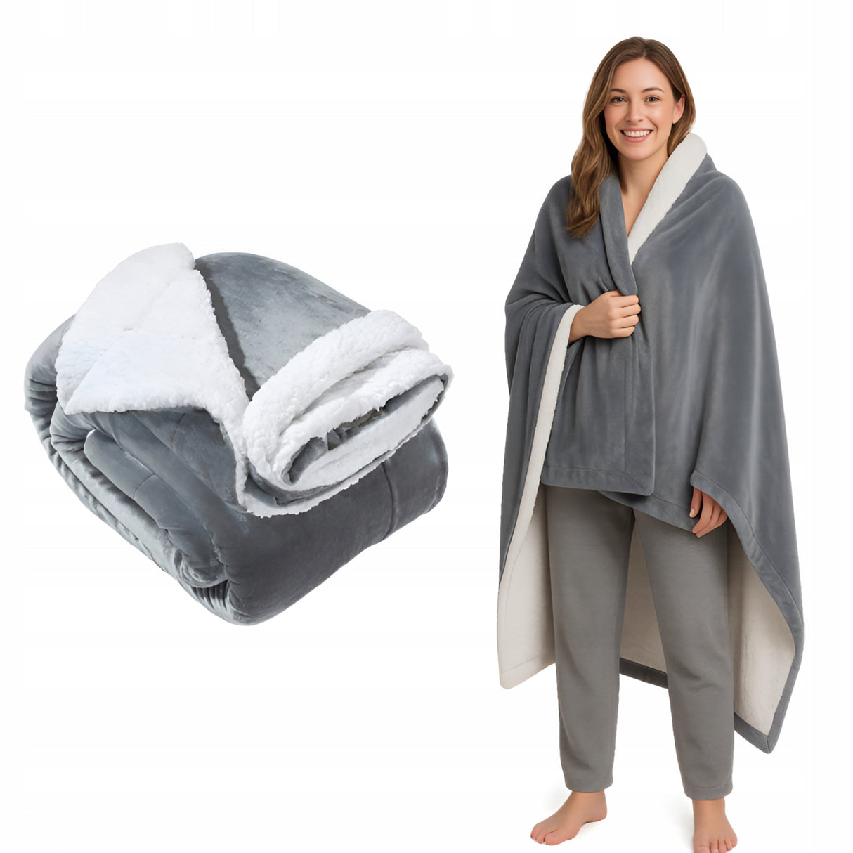 Doppelseitige Fleecedecke