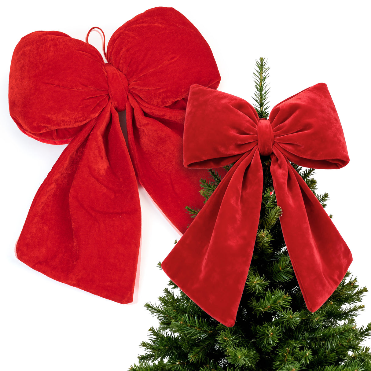 Rote Weihnachtsbaumschleife