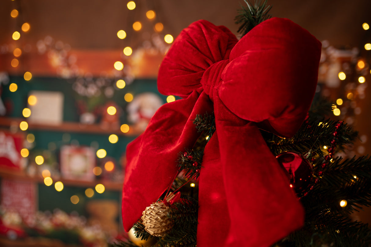 Rote Weihnachtsbaumschleife