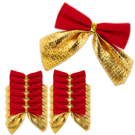 Schleifenband Weihnachtsdekorationen ROT UND GOLD