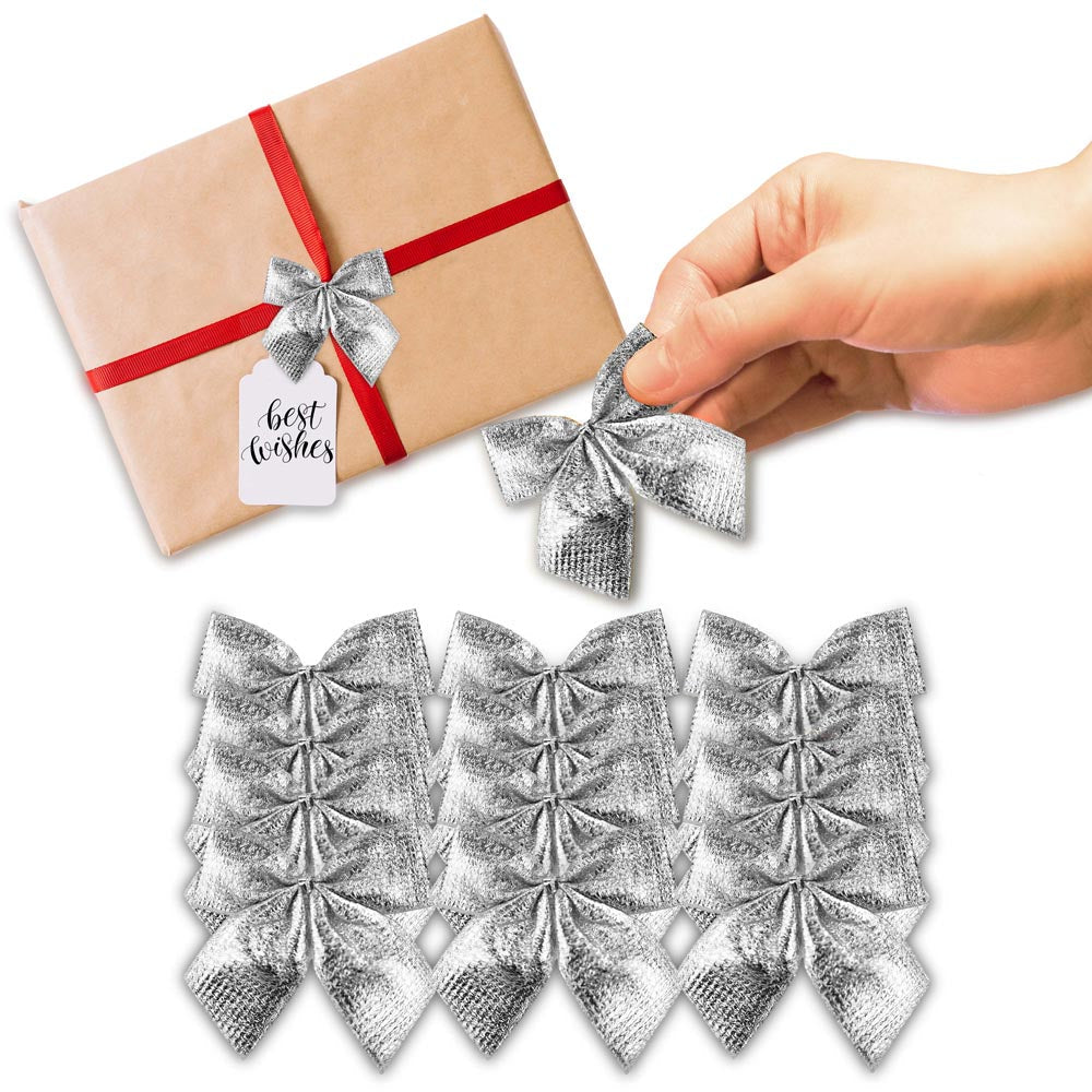 Schleifenband Weihnachtsdekoration SILBER