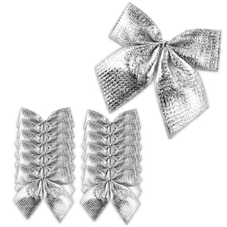 Schleifenband Weihnachtsdekoration SILBER