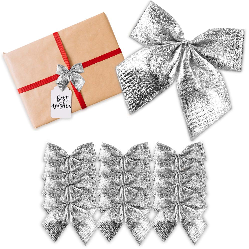 Schleifenband Weihnachtsdekoration SILBER