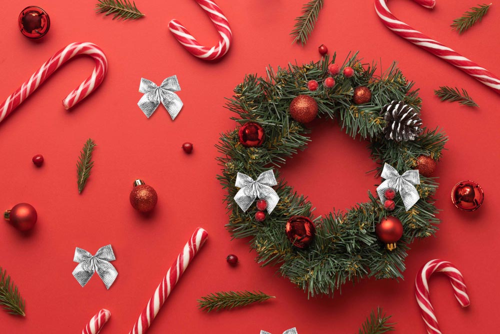 Schleifenband Weihnachtsdekoration SILBER