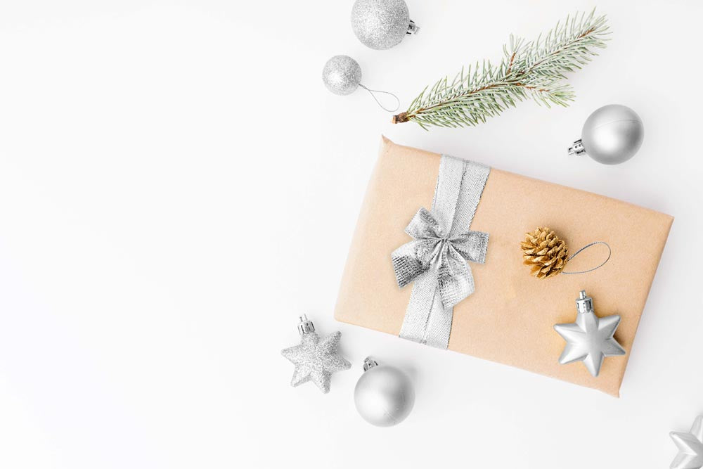 Schleifenband Weihnachtsdekoration SILBER