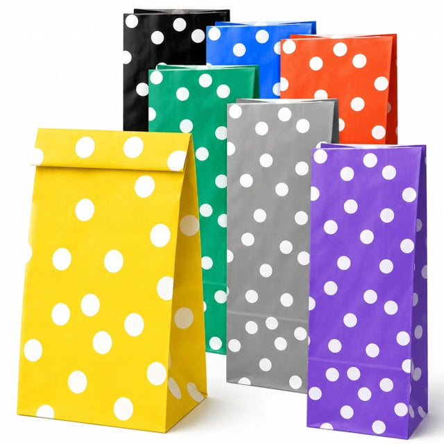 Set mit 35 bunten Geburtstagstüten – Papiertüten für Süßigkeiten und Geschenke