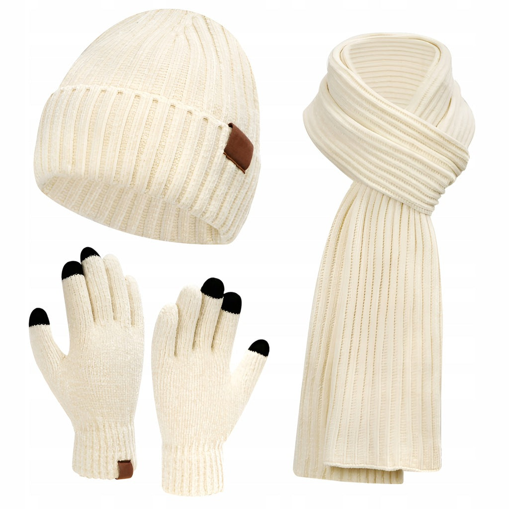 Set: Mütze, Schal, Handschuhe
