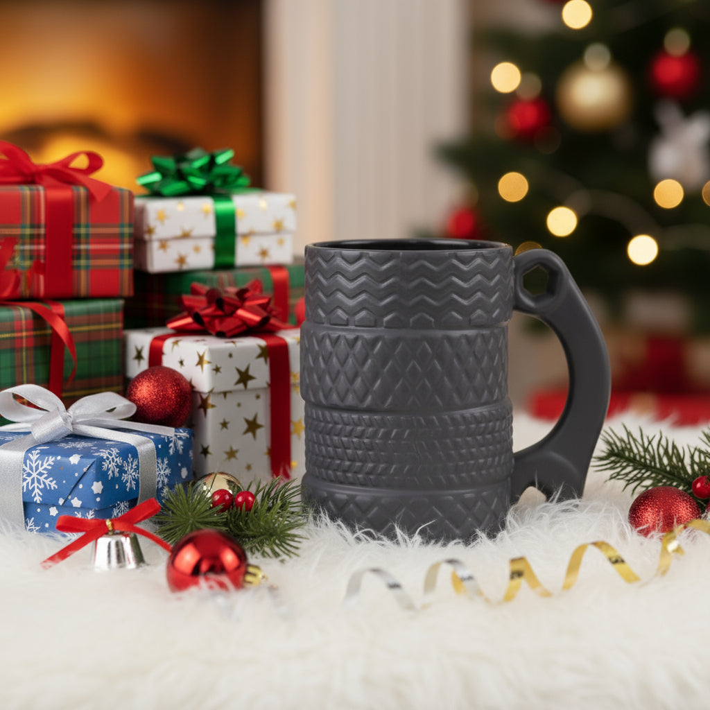 Schwarzer Becher für einen Mechaniker 450 ml