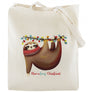 Weihnachts-Baumwolltasche FAULTIER