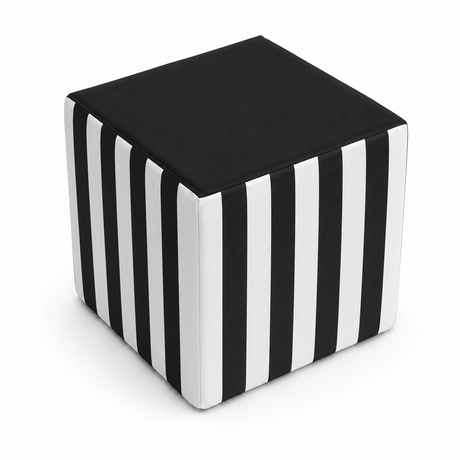 Sitzwürfel Pouf 40x40x40 cm - Bunte Streifen