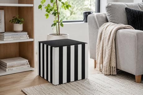 Sitzwürfel Pouf 40x40x40 cm - Bunte Streifen