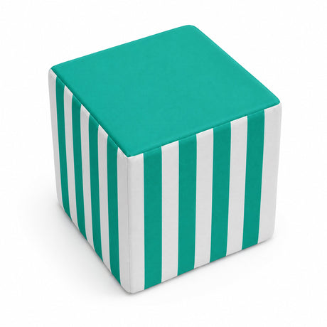 Sitzwürfel Pouf 40x40x40 cm - Bunte Streifen