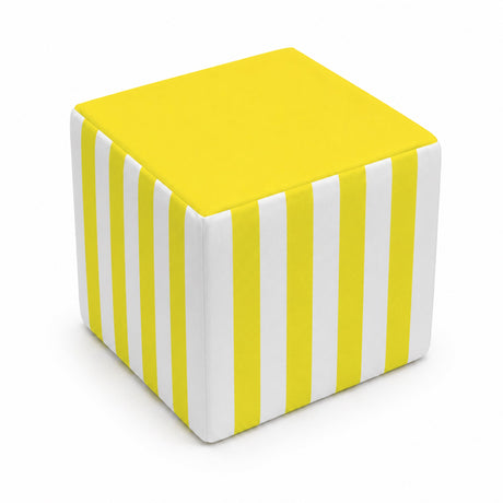 Sitzwürfel Pouf 40x40x40 cm - Bunte Streifen