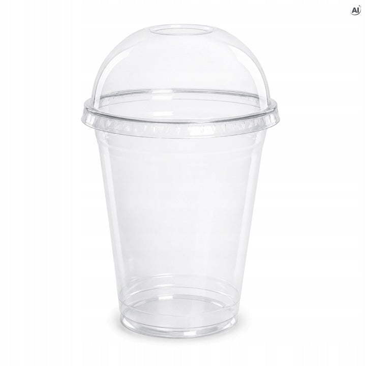 Kunststoffbecher mit Kuppeldeckel 500 ml
