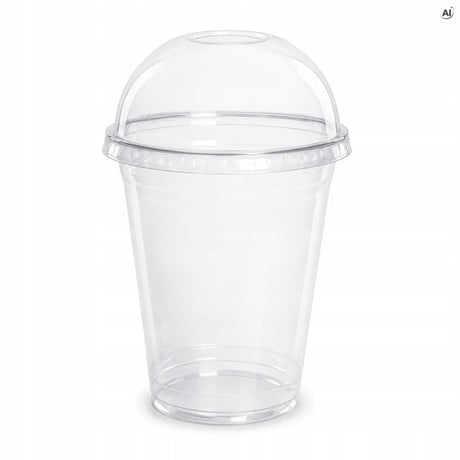 Kunststoffbecher mit Kuppeldeckel 500 ml