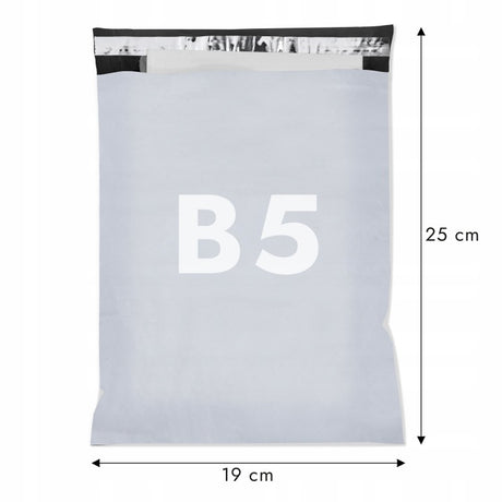 Versandbeutel Plastik Versandtaschen B5 190x250mm 50Stk. Grau