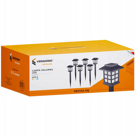 Solarbetriebene LED-Gartenlampen in Hausform, 6 Stück