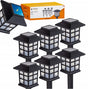 Solarbetriebene LED-Gartenlampen in Hausform, 6 Stück