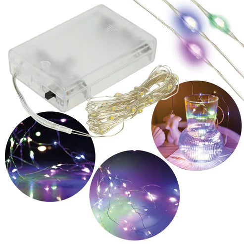 LED Weihnachtsbeleuchtung BUNTE Lichter 4m