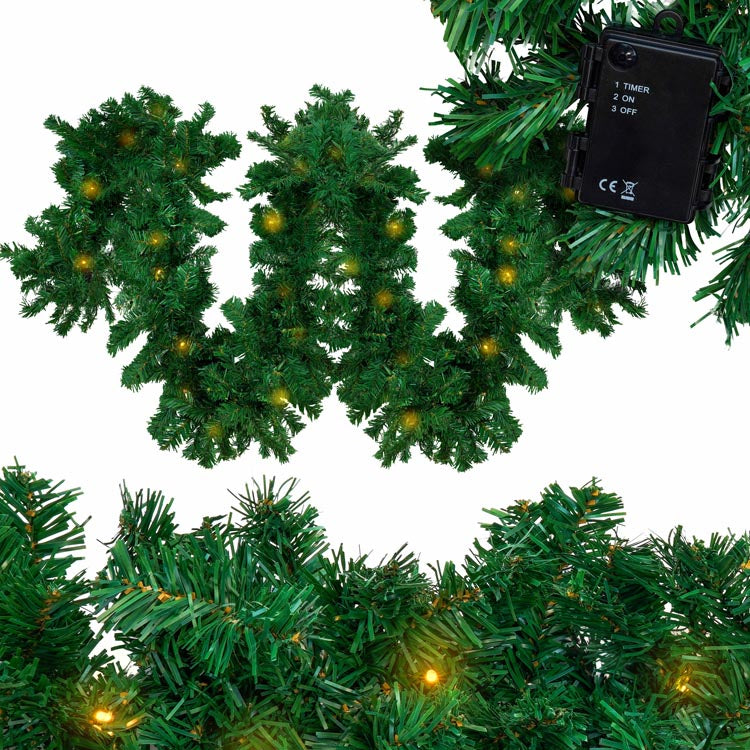 3 m lange, warme LED-Weihnachtsgirlande