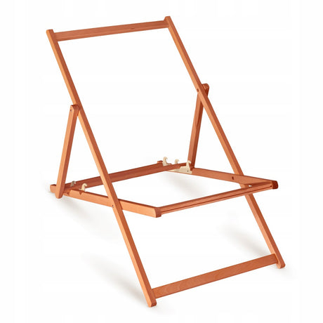 Holz-Liegestuhl Hello Summer Fullprint mit orangefarbenem Gestell