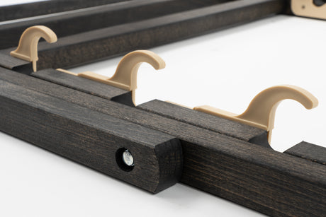 Holz-Liegestuhl Fullprint-Edition mit schwarzem Gestell