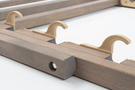 Holz-Liegestuhl Summer Vibes Fullprint mit grauem Gestell