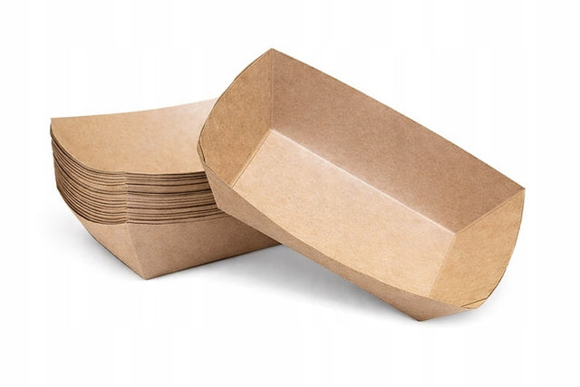 Kraftpapier-Schale Bootform Größe S