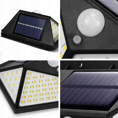 Gartenlichter Solar 100 LED Bewegungsmelder bei Dämmerung