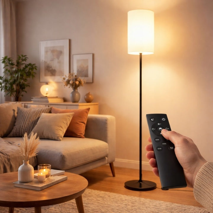 LED-Stehlampe mit Fernbedienung und Lichtregulierung