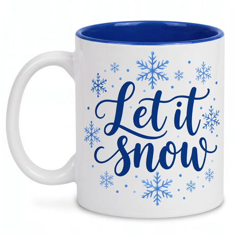 Weihnachtsbecher „Let It Snow“ Blau