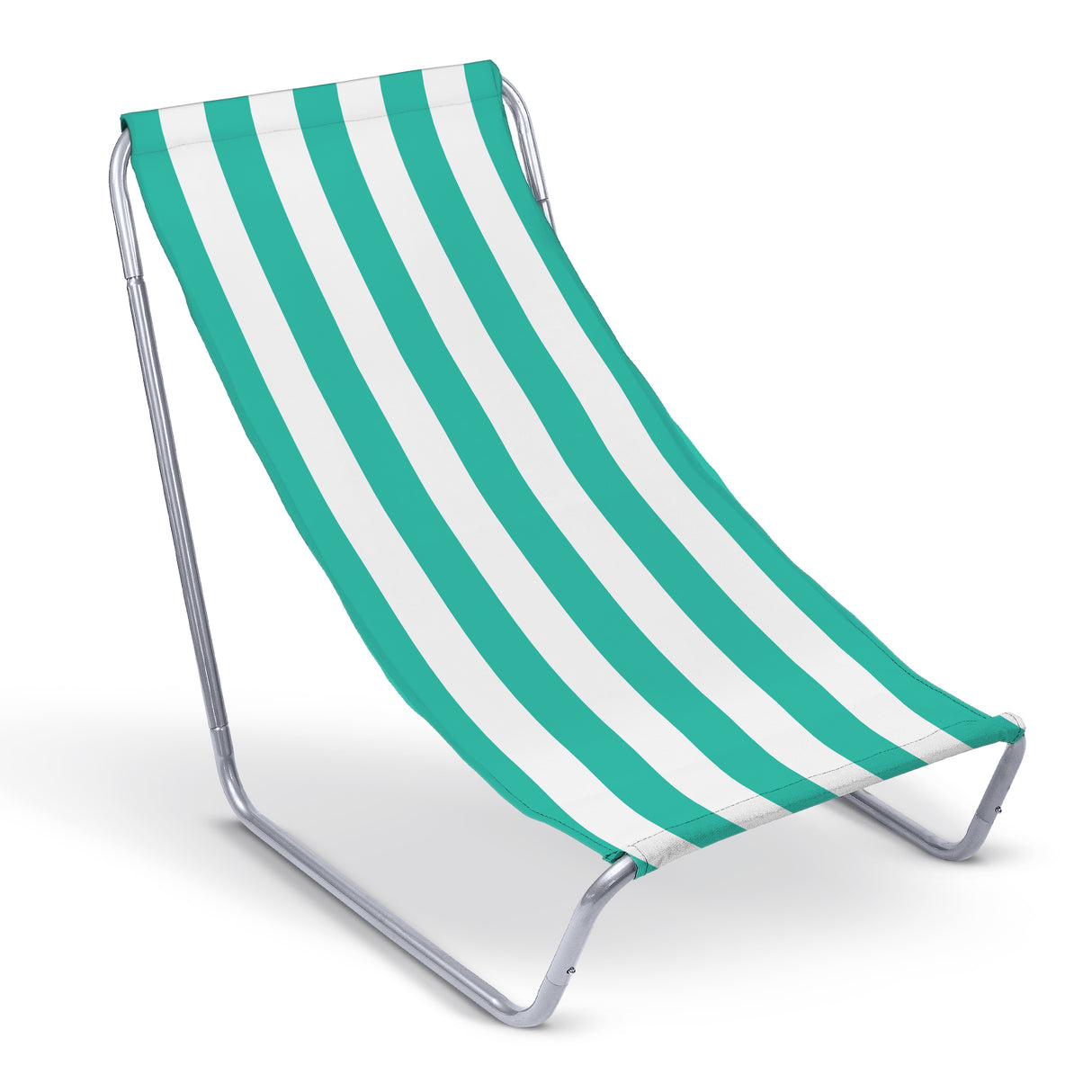 Metall-Strandliege mit bunten Streifen