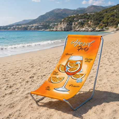 Aperol Strandliege aus Metall