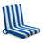 Reise-Liegestuhl mit Farbig mit weißen Streifen Dunkelblau