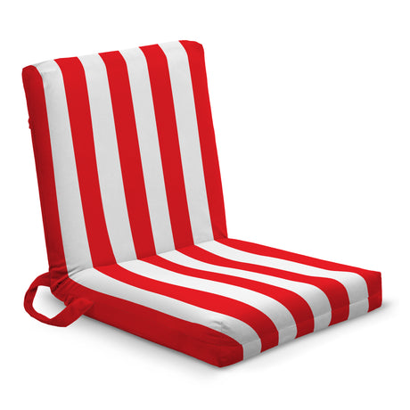 Reise-Liegestuhl mit Farbig mit weißen Streifen Rot