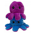 Oktopus-Plüschmaskottchen, zweifarbig lila und blau